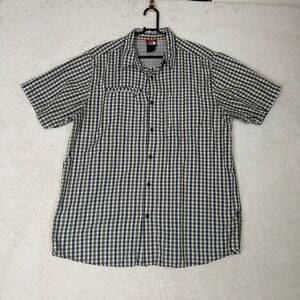 The North Face Shirt Men's Large  Millstone Plaid Zip Pocket Fishing Hiking